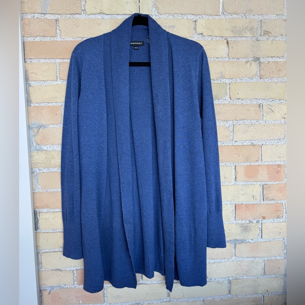 Repeat Blue Knit Cardigan